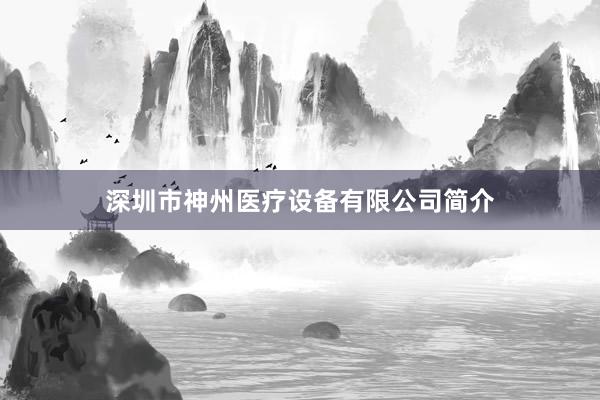 深圳市神州医疗设备有限公司简介